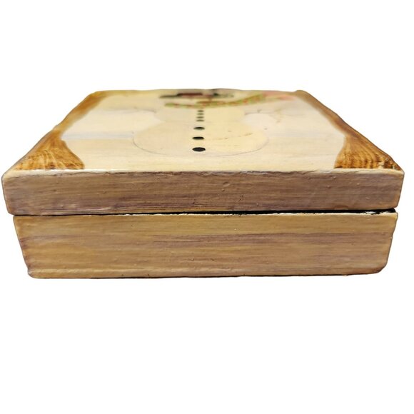 Hand Painted Snowman Coaster Set With Box By The Foreside Company - Picture 13 of 16